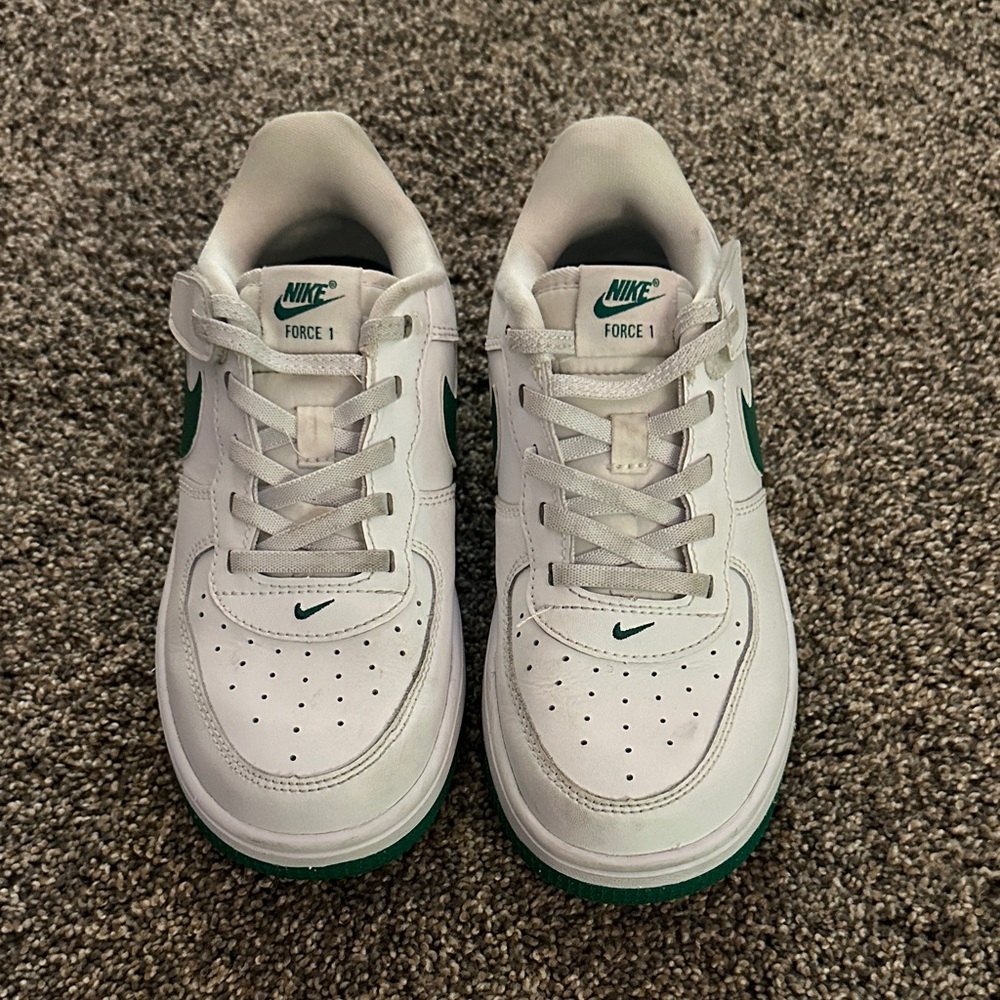 Nike White and Green Air Force 1